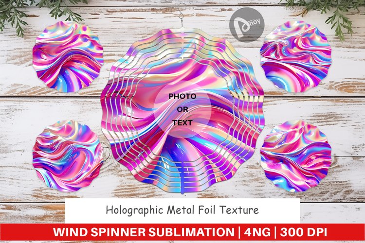 Wind Spinner Holographic Metal Foil
