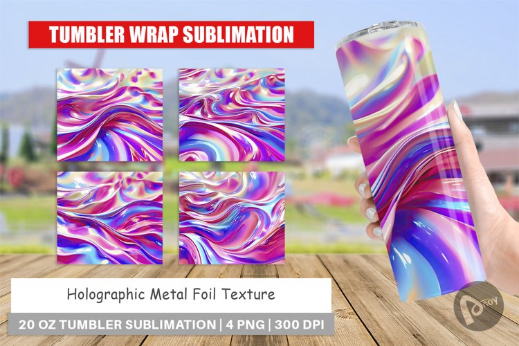 Tumbler Wrap Holographic Metal Foil