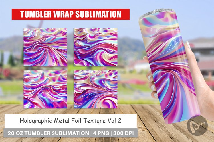 Tumbler Wrap Holographic Metal Foil