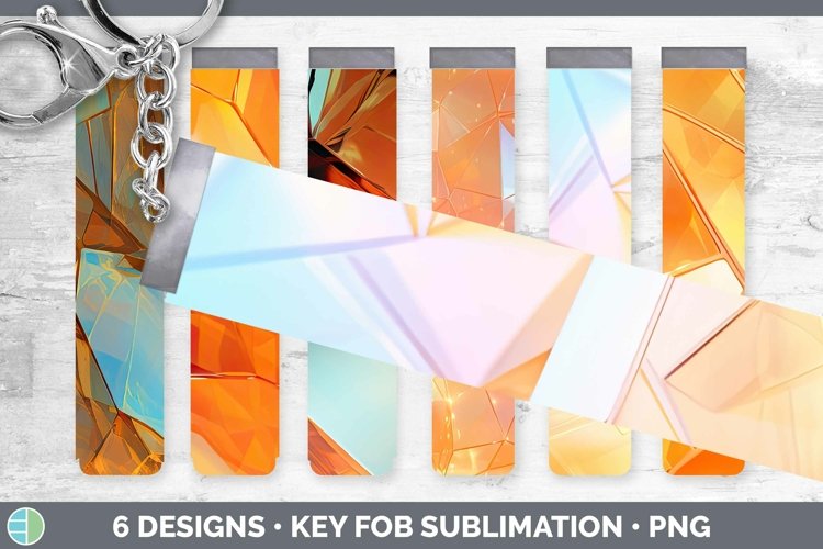 Holographic Orange Key Fob | Bundle Wristlet Designs