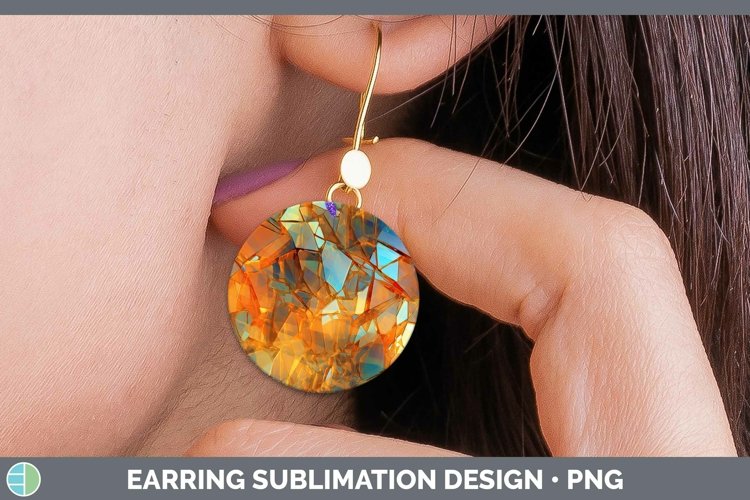 GorgeousHolographic  Round Earrings design.