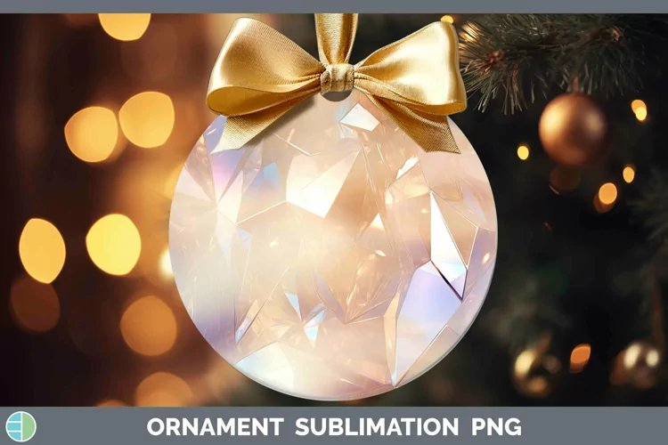 Holographic Pastel Ornament | Sublimation Bauble Designs