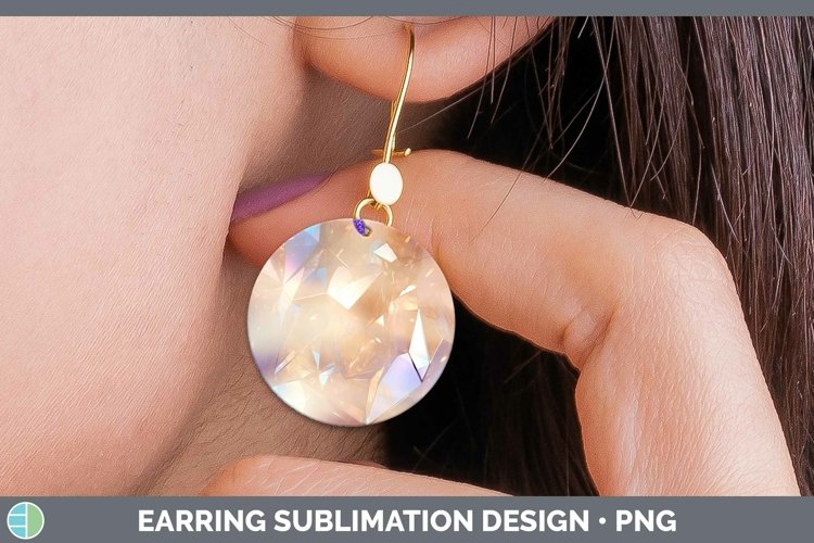 GorgeousHolographic  Round Earrings design.