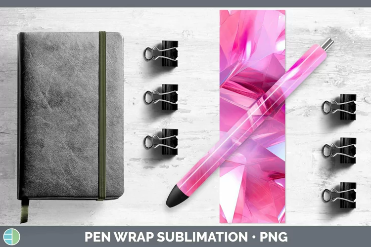 Holographic Pink Pen Wrap Sublimation Epoxy Pen Designs