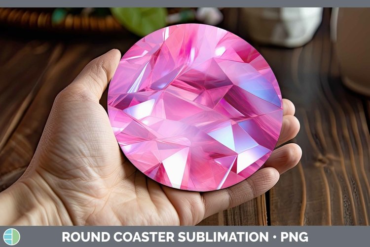 GorgeousHolographic Round Coaster design.