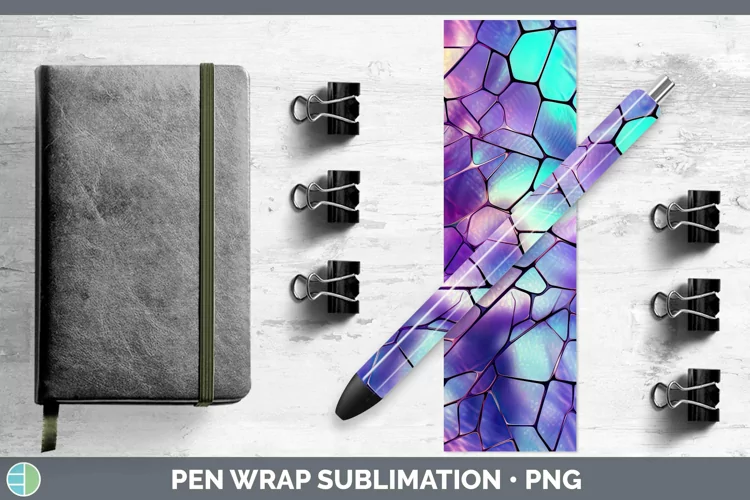 Holographic Purple Pen Wrap Sublimation Epoxy Pen Designs