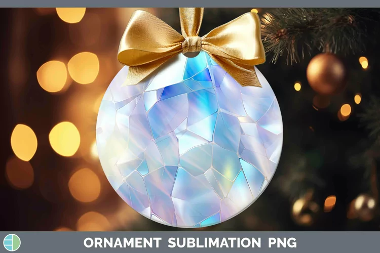 Holographic Rainbow Ornament | Sublimation Bauble Designs