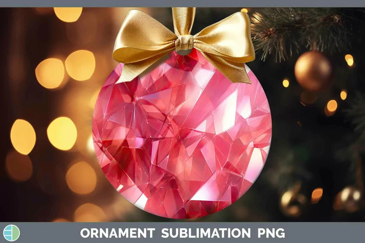Holographic Red Ornament | Sublimation Bauble Designs