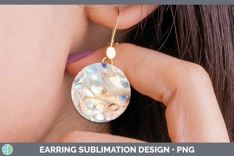 GorgeousHolographic  Round Earrings design.