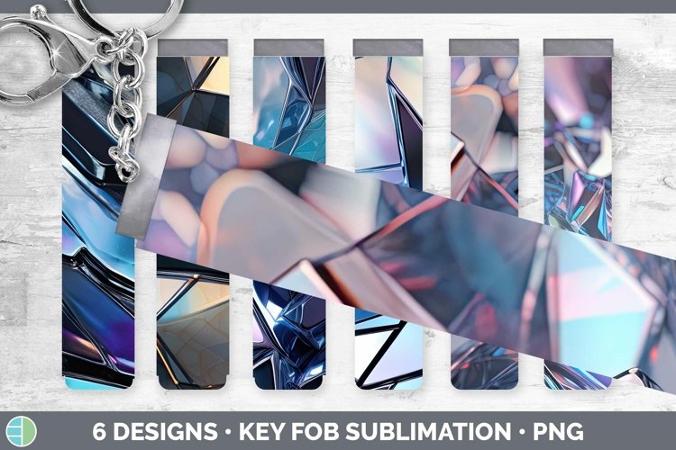 Bundle of six Holographic  Key Fob designs.
