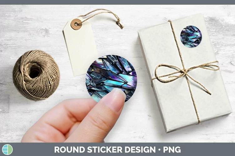 Holographic Slate Stickers | Round Labels Designs