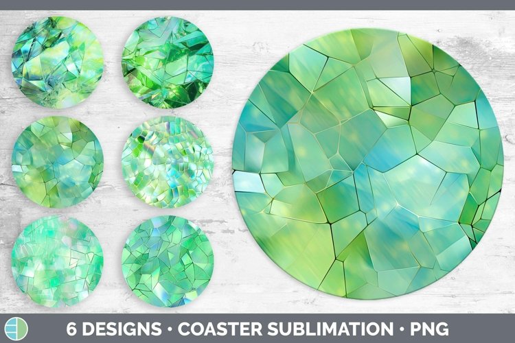 Bundle of six Holographic  Round Coaster designs.
