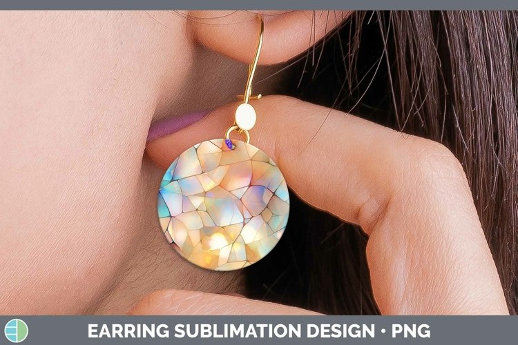 GorgeousHolographic Round Earrings design.