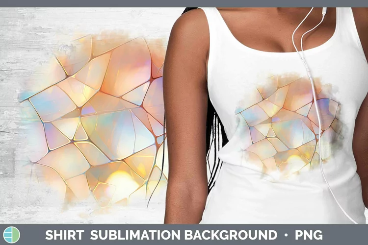 Holographic White Shirt | Sublimation Sublimation Backgroun