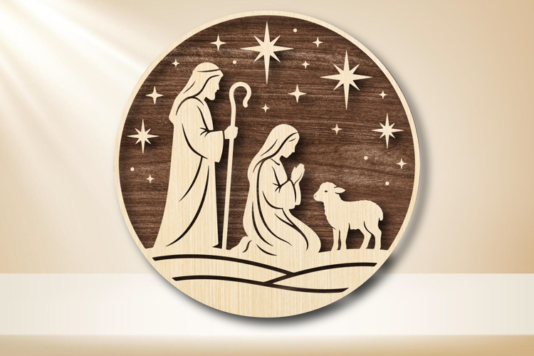 Holy Family Laser Cut SVG File