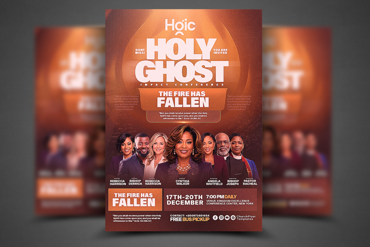 Holy Ghost Conference Church Flyer PSD