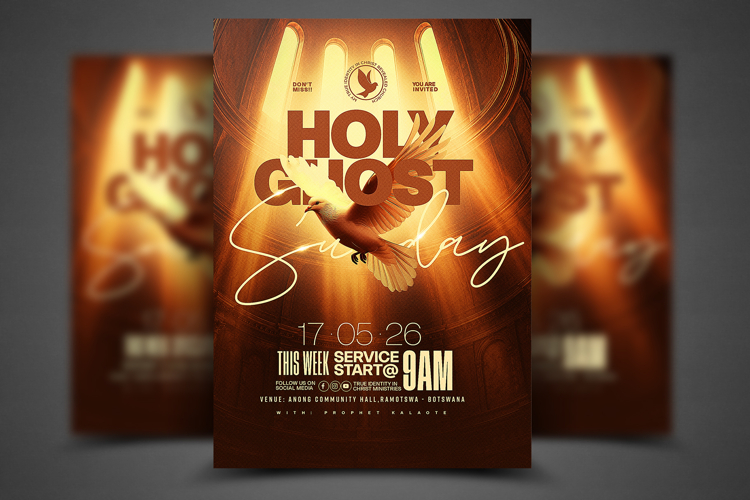 Holy Ghost Service Flyer Template