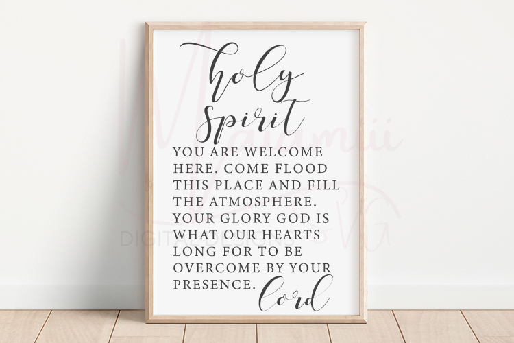Holy Spirit You Are Welcome Here SVG | Christian Home Decor