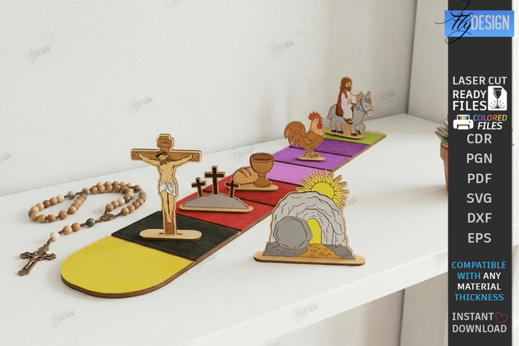 Holy Week Interactive Chart Laser Cut | Easter Story SVG