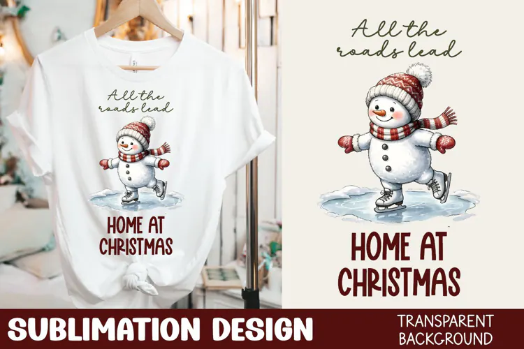 Home at Christmas Tshirt Sublimation