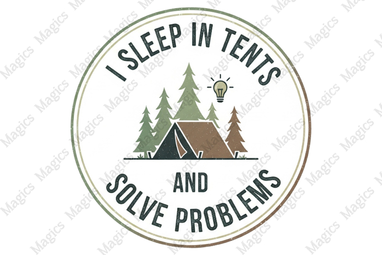 I Sleep in Tents and Solve Problems | Camping PNG | Camper