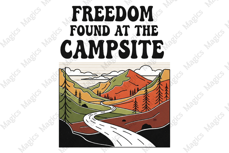 Freedom Found at the Campsite | Camping PNG | Camper