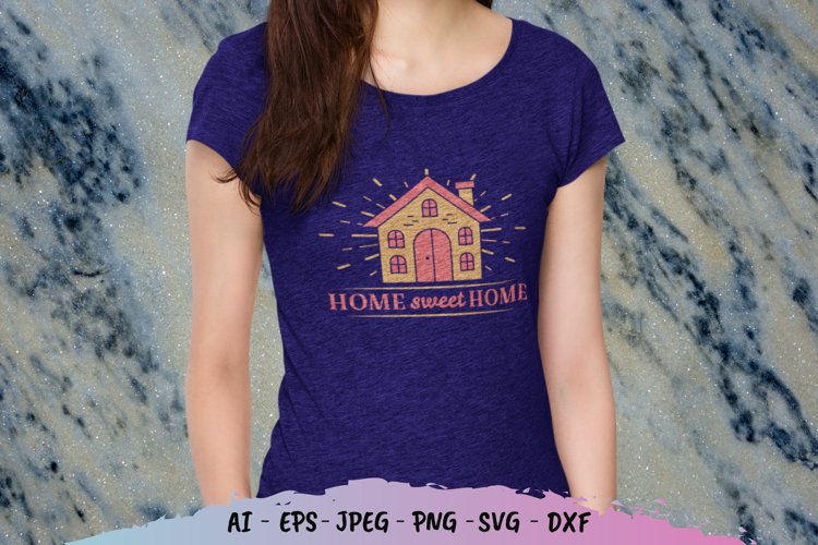 Home Sweet Home Hand Lettering SVG