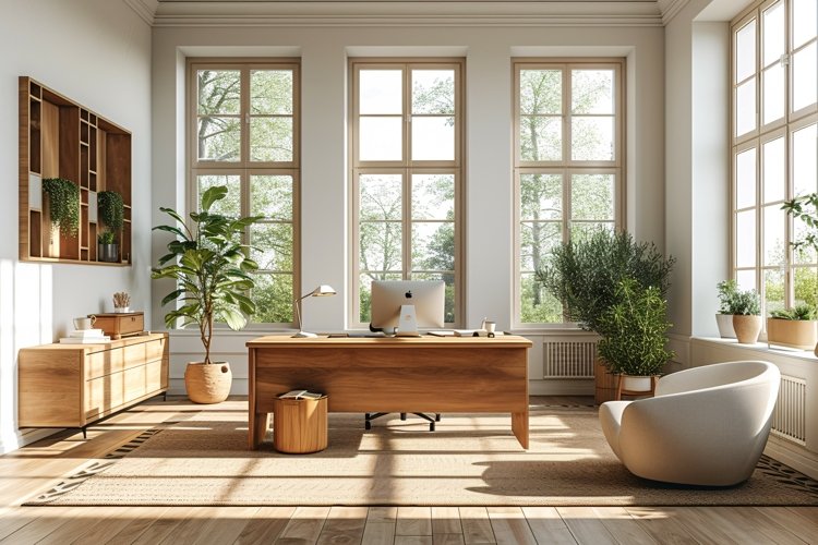 Minimalist Scandinavian Interior Home Office example image 1