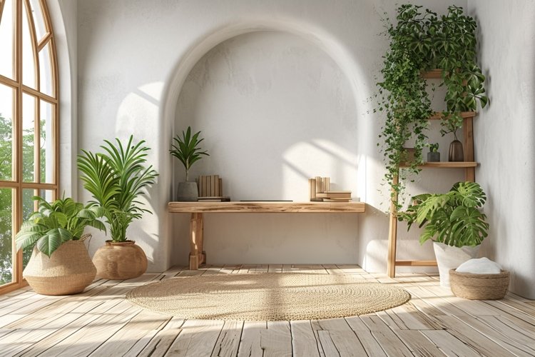 Home room office with chair & Plant vases example image 1