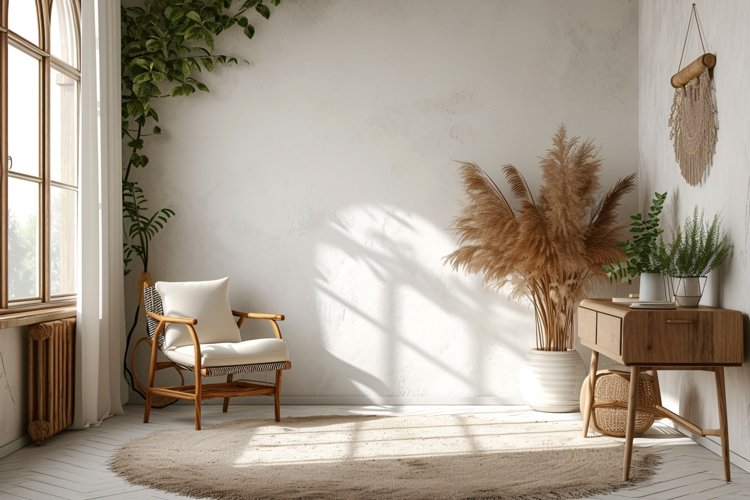 Home room office with chair & Plant vases example image 1