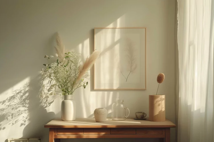 Home Office room vases on the table