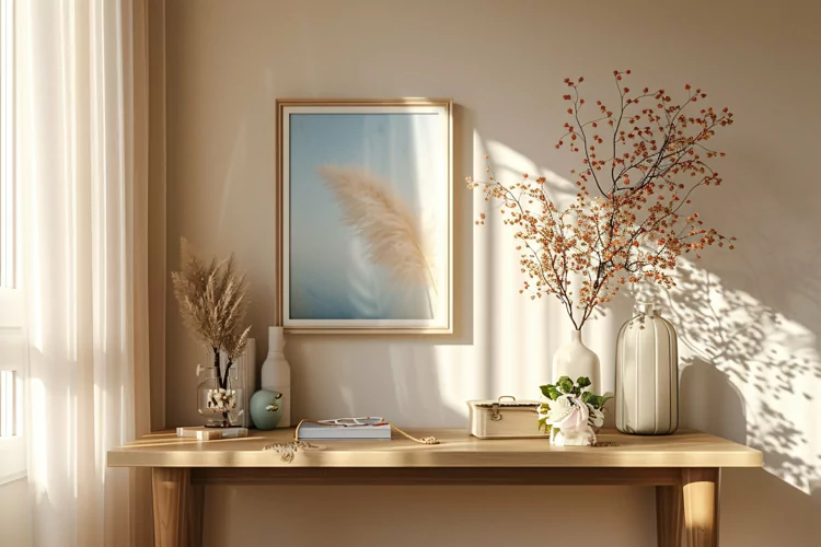 Home Office room vases on the table