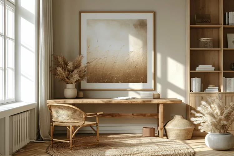 Home Office room vases on the table