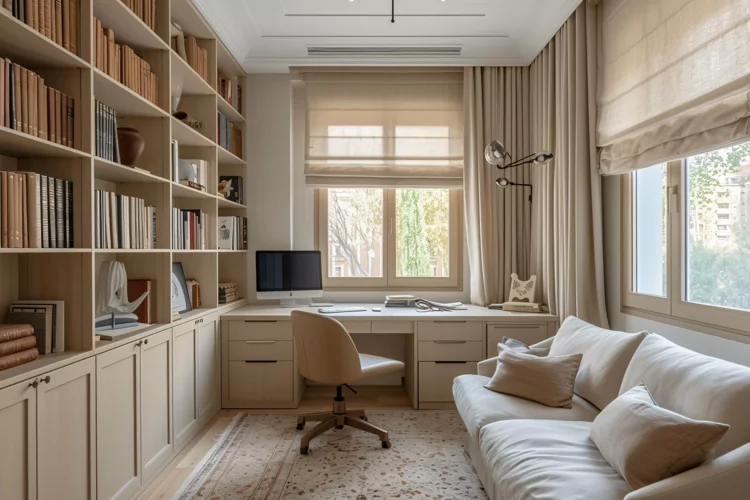 Home office room with chair & Sofa