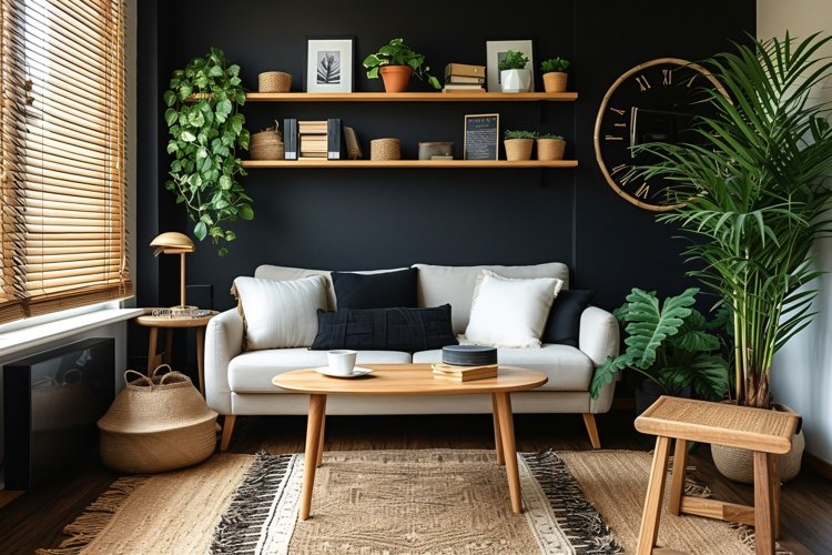 Home office room with big vases under the table example image 1