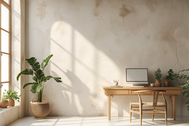 Home office room with chair computer on the table example image 1