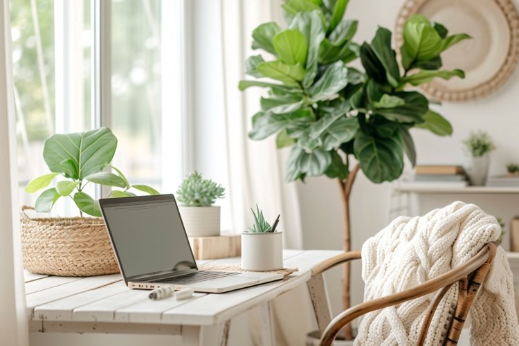 Home room Vases and Desk Sunlight from window example image 1