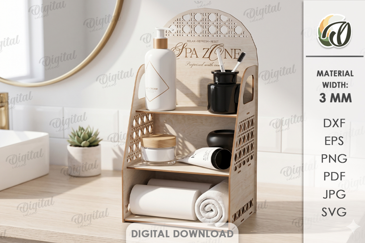 Home Organizer Laser Cut. Bathroom Organizer SVG