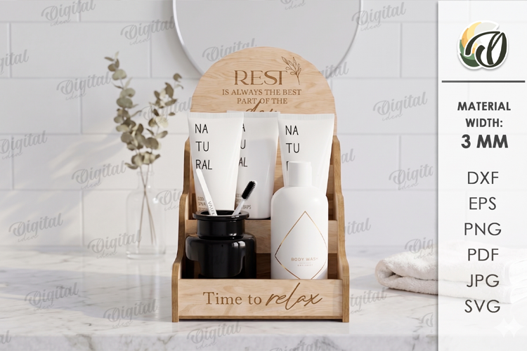 Home Organizer Laser Cut. Bathroom Organizer SVG