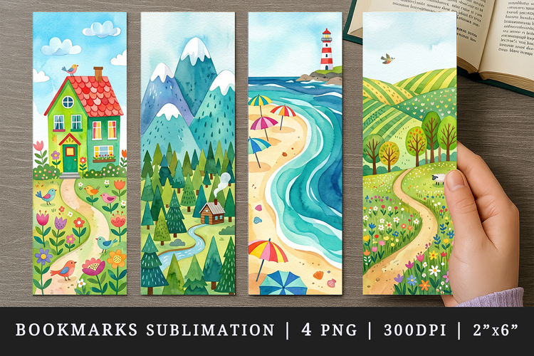 Home bookmarks printable sublimation bookmark design