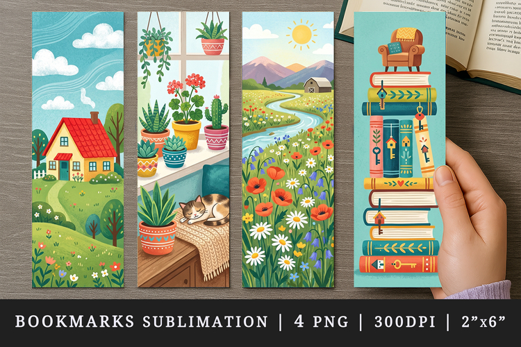 Home bookmarks printable sublimation bookmark design