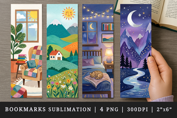 Home bookmarks printable sublimation bookmark design