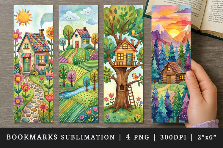 Home bookmarks printable sublimation bookmark design