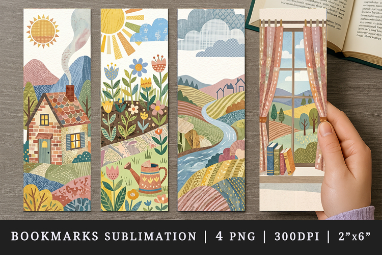 Home bookmarks printable sublimation bookmark design