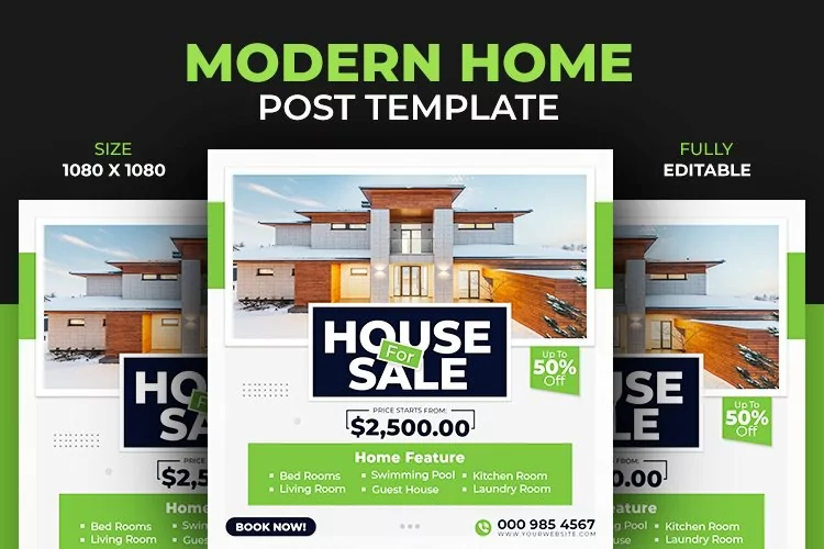 Home Real Estate Property Instagram Social Media Template