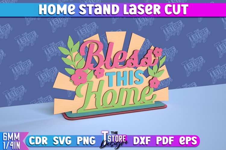 Home Stand Design | Table Stand | Decorative Sign | CNC File example image 1