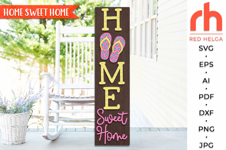 Flip Flops Welcome Porch Sign SVG, Summer Leaner Cut File