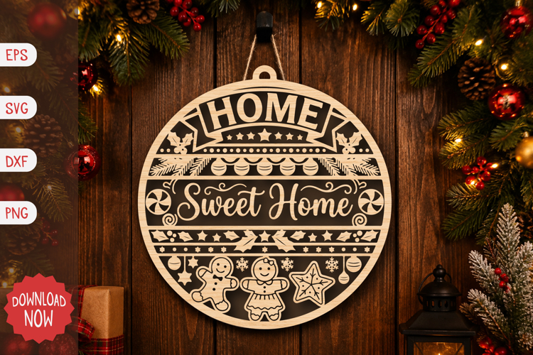 Home Sweet Home Christmas SVG