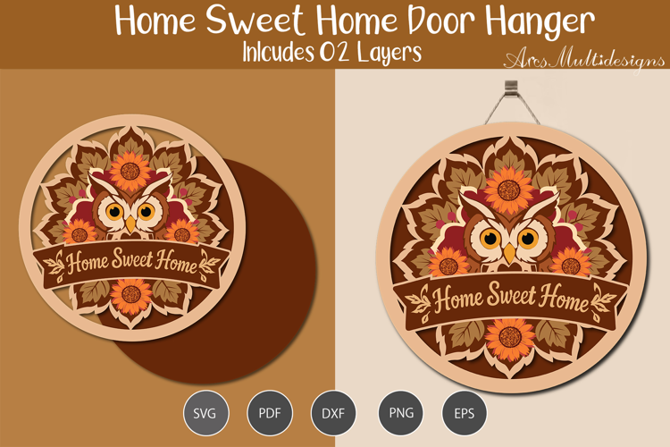 Home sweet home door hanger