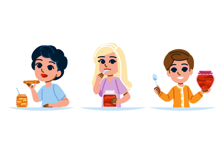 jars homemade jam kid vector
